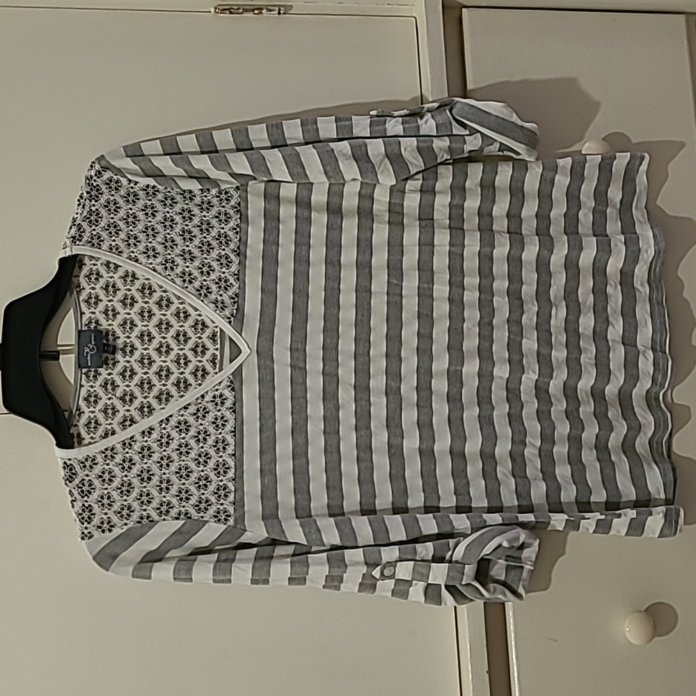 Market & Spruce Gray striped Shirt Size M